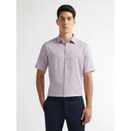 Arrow Purple Cotton Regular Fit Geometric Shirt-picture-29