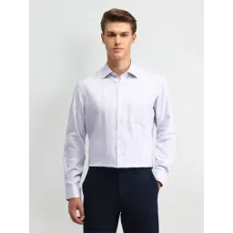 Arrow Purple Cotton Regular Fit Self Pattern Shirt-picture-41