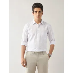 Arrow Purple Cotton Slim Fit Checks Formal Shirt-picture-48