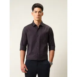 Arrow Purple Cotton Slim Fit Checks Shirt-picture-29