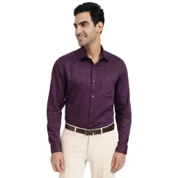 Arrow Purple Cotton Slim Fit Printed Shirt-picture-35