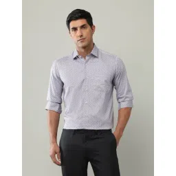 Arrow Purple Cotton Slim Fit Printed Shirt-picture-38