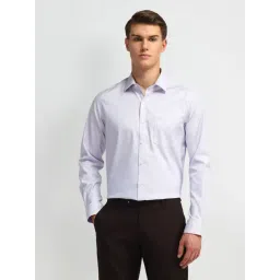 Arrow Purple Cotton Slim Fit Self Pattern Shirt-picture-42