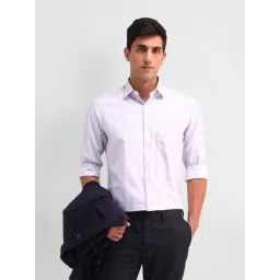 Arrow Purple Cotton Slim Fit Striped Shirt-picture-47