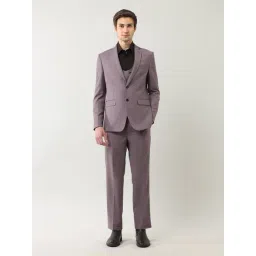 Arrow Purple Regular Fit Three Piece Suit-picture-25