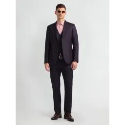 Arrow Purple Regular Fit Three Piece Suit-picture-24