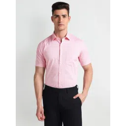 Arrow Red Cotton Regular Fit Texture Shirt-picture-18