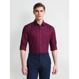 Arrow Red Cotton Slim Fit Shirt-picture-18