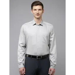 Arrow Self Design Manhattan Slim Fit Opaque Pure Cotton Formal Shirt-picture-21