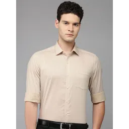 Arrow Self Design Manhattan Slim Fit Opaque Pure Cotton Formal Shirt-picture-38