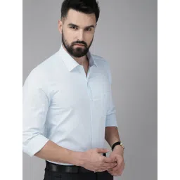 Arrow Self Design Manhattan Slim Fit Pure Cotton Formal Shirt-picture-20