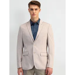 Arrow Self Design Notched Lapel Slim Fit Single-Breasted Blazers-picture-31