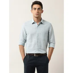 Arrow Textured Spread Collar Long Sleeves Regular Fit Formal Shirt-picture-13