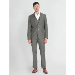 Arrow Warm Olive Regular Fit Three Piece Suit-picture-15