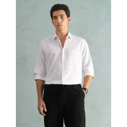 Arrow White Cotton Slim Fit Checks Shirt-picture-44