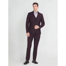 Arrow Wine Regular Fit Three Piece Suit-picture-40