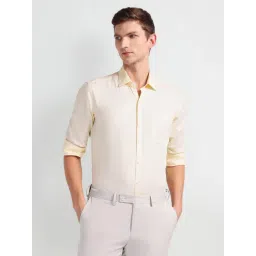 Arrow Yellow Cotton Slim Fit Shirt-picture-25
