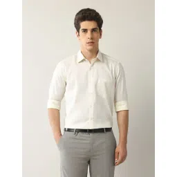 Arrow Yellow Slim Fit Checks Shirt-picture-46