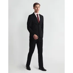 arrow Men Two Piece Solid Suit image 3