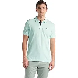 Men's Solid Half Sleeve Regular Fit Cotton Polo T-Shirt-image-40