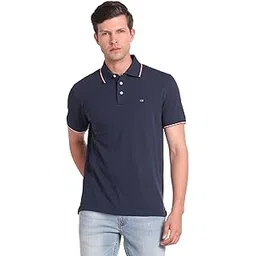 Men's Solid Half Sleeves Regular Fit Cotton Polo Shirt-image-38