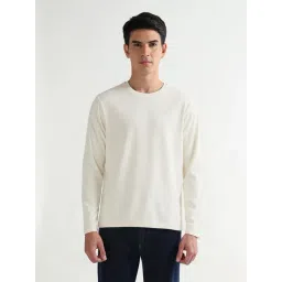 arrow new york Arrow Newyork Beige Cotton Regular Fit Solid T-Shirt-picture-24