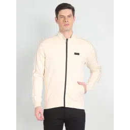 arrow new york Arrow Newyork Beige Cotton Regular Fit Sweatshirt-picture-27