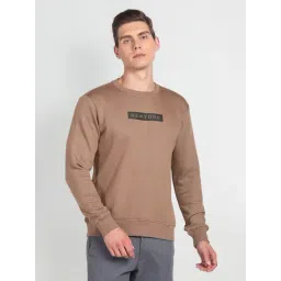 arrow new york Arrow Newyork Brown Cotton Regular Fit Sweatshirt-picture-25