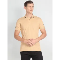 Arrow New York Beige Cotton Regular Fit Polo T-Shirt-picture-20