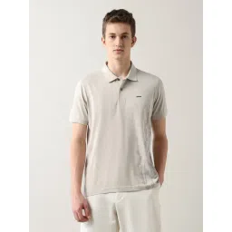 Arrow New York Beige Cotton Regular Fit Printed Polo T-Shirt-picture-16