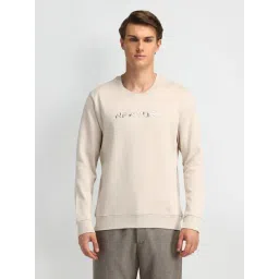 Arrow New York Beige Cotton Regular Fit Printed Sweatshirt-picture-17