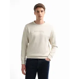 Arrow New York Beige Cotton Regular Fit Printed Sweatshirt-picture-18