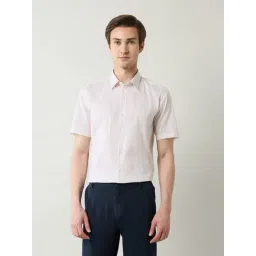 Arrow New York Beige Cotton Slim Fit Striped Shirt-picture-41