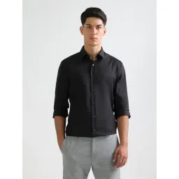 Arrow New York Black Beauty Cotton Slim Fit Shirt-picture-14