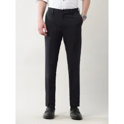 Arrow New York Black Slim Fit Trousers-picture-18