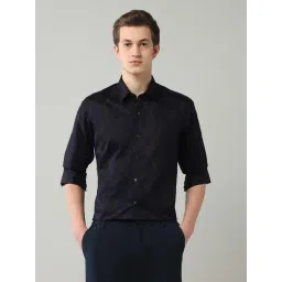 Arrow New York Blue Cotton Slim Fit Printed Shirt-picture-17