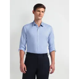 Arrow New York Blue Cotton Slim Fit Shirt-picture-17