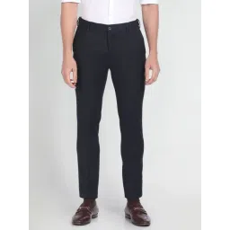 Arrow New York Blue Slim Fit Striped Trousers-picture-19