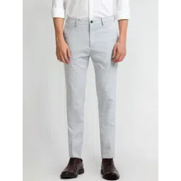 Arrow New York Blue Slim Fit Texture Trousers-picture-24