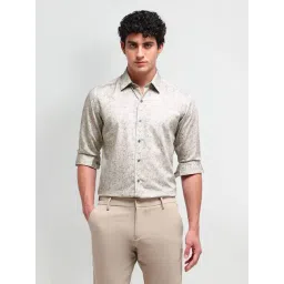 Arrow New York Brown Cotton Slim Fit Printed Shirt-picture-10