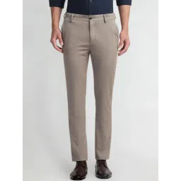 Arrow New York Brown Slim Fit Texture Trousers-picture-31
