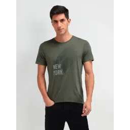 Arrow New York Green Cotton Regular Fit Printed T-Shirt-picture-13
