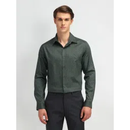 Arrow New York Green Cotton Slim Fit Printed Shirt-picture-25