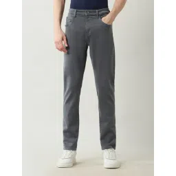 Arrow New York Grey Cotton Slim Fit Jeans-picture-10