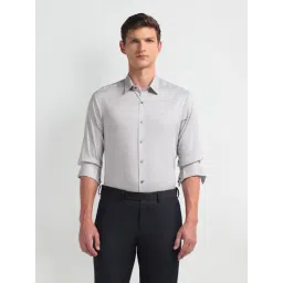 Arrow New York Grey Cotton Slim Fit Shirt-picture-33