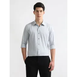 Arrow New York Light Grey Slim Fit Texture Shirt-picture-34