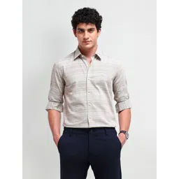 Arrow New York Men Comfort Horizontal Striped Cotton Slim Fit Formal Shirt-picture-39