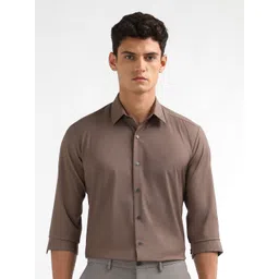 Arrow New York Men Slim Fit Solid Spread Collar Formal Shirt-picture-17