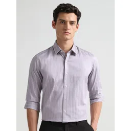 Arrow New York Men Slim Fit Vertical Striped Spread Collar Cotton Formal Shirt-picture-28