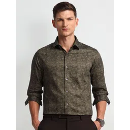 Arrow New York Men Spread Collar Abstract Printed Cotton Slim Fit Formal Shirt-picture-11